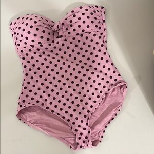 Kate Spade Pink Polka Dot One Piece Swimsuit
